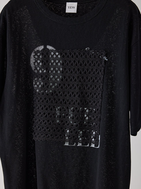 【 予約:5月下旬 】LACE FRAME LOGO TEE /Y262-81057