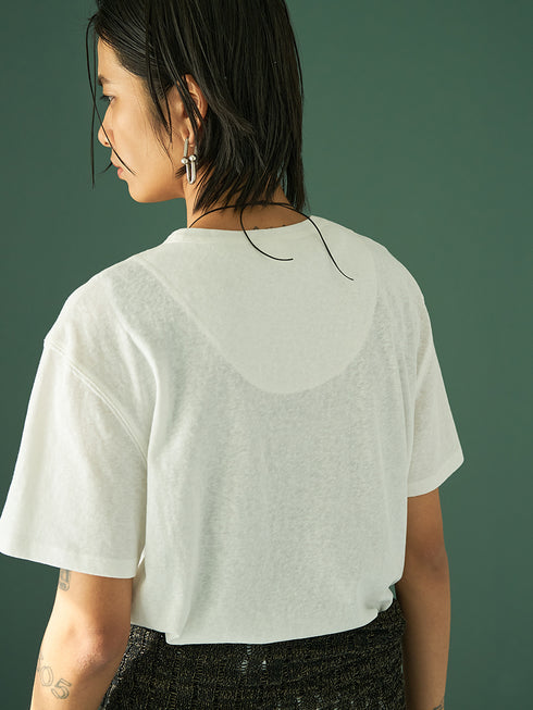 【 予約:5月下旬 】LACE FRAME LOGO TEE /Y262-81057