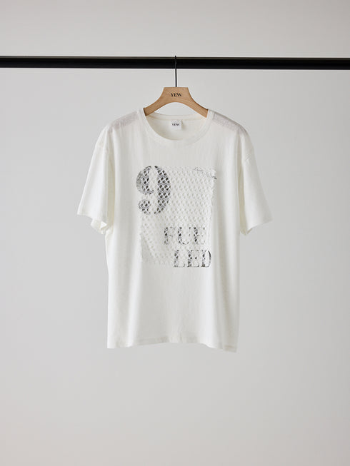 【 予約:5月下旬 】LACE FRAME LOGO TEE /Y262-81057