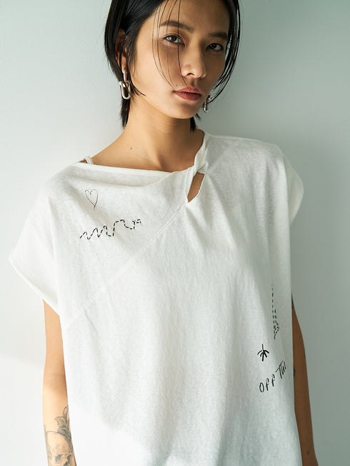 【 予約:5月下旬 】TWIST PRINT TEE /Y262-81058