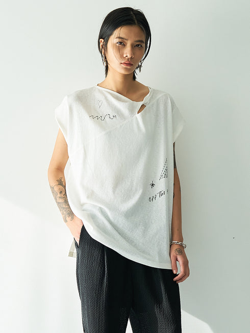 【 予約:5月下旬 】TWIST PRINT TEE /Y262-81058