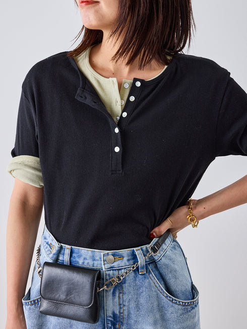 【 予約:4月下旬 】HENRY NECK TEE /Y262-82037