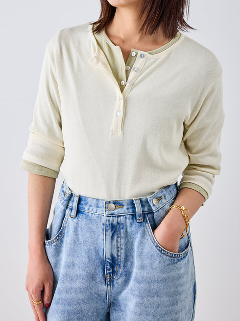 【 予約:4月下旬 】HENRY NECK TEE /Y262-82037