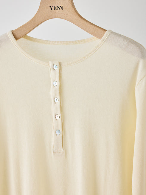 【 予約:4月下旬 】HENRY NECK TEE /Y262-82037