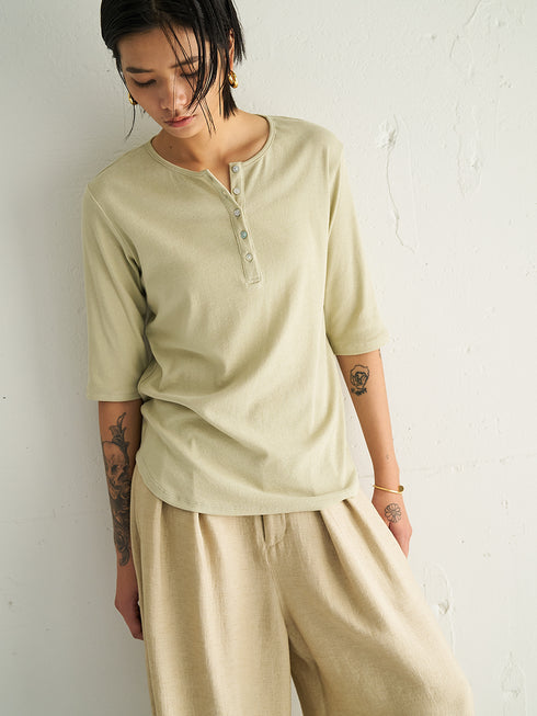 【 予約:4月下旬 】HENRY NECK TEE /Y262-82037