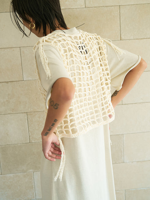 【 予約:5月下旬 】CROCHET MESH TOPS /Y262-91059