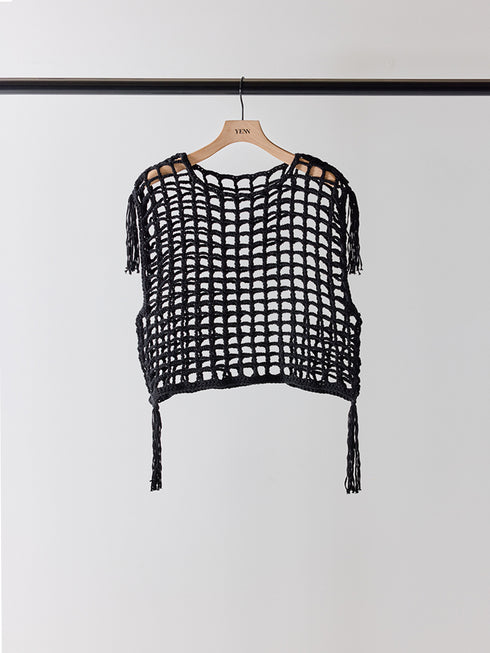 【 予約:5月下旬 】CROCHET MESH TOPS /Y262-91059