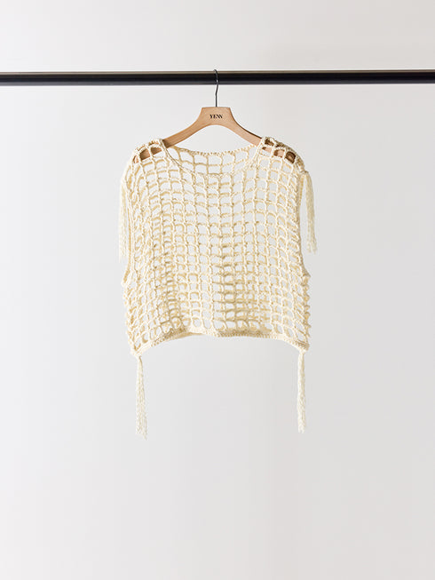 【 予約:5月下旬 】CROCHET MESH TOPS /Y262-91059
