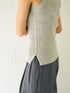 【 予約:5月下旬 】LINEN RIB TANKTOP /Y262-91060