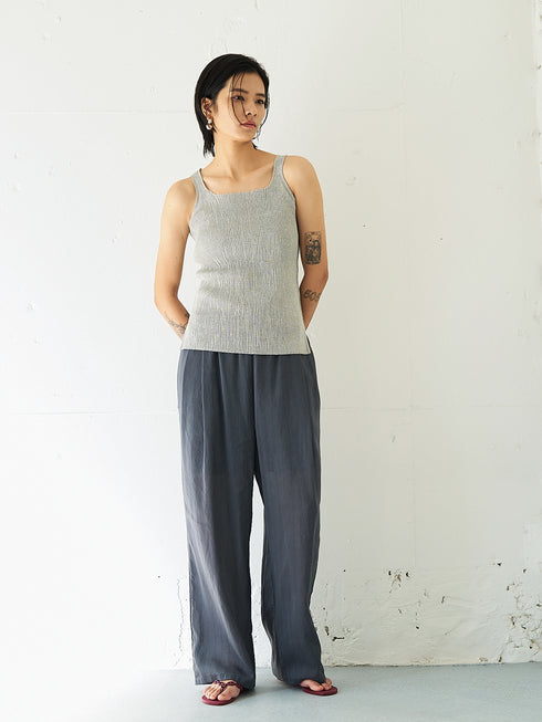 【 予約:5月下旬 】LINEN RIB TANKTOP /Y262-91060