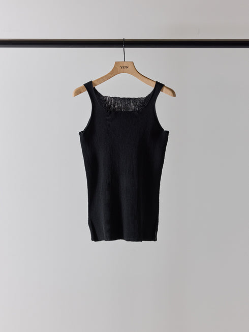 【 予約:5月下旬 】LINEN RIB TANKTOP /Y262-91060