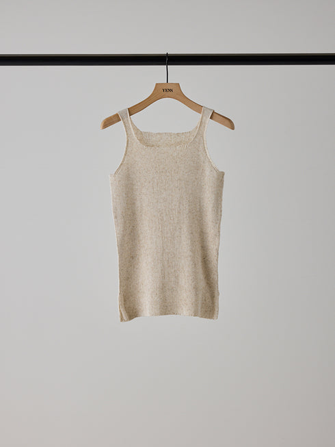【 予約:5月下旬 】LINEN RIB TANKTOP /Y262-91060
