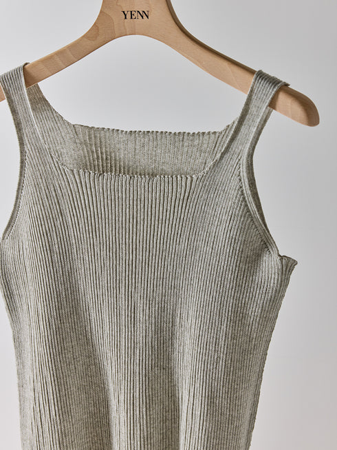 【 予約:5月下旬 】LINEN RIB TANKTOP /Y262-91060