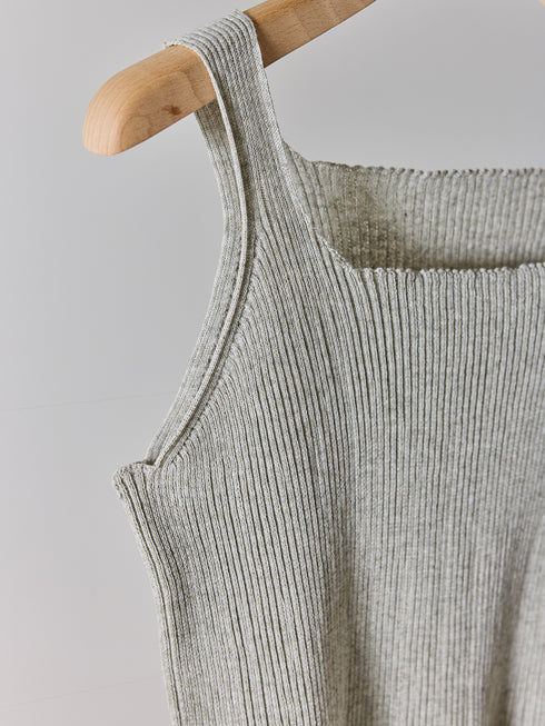 【 予約:5月下旬 】LINEN RIB TANKTOP /Y262-91060