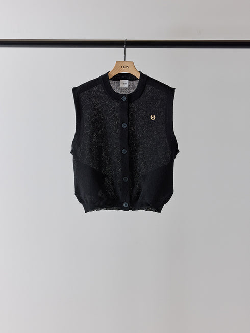 【 予約:5月下旬 】LINEN SHEER VEST /Y262-91061