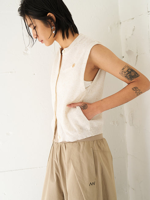 【 予約:5月下旬 】LINEN SHEER VEST /Y262-91061