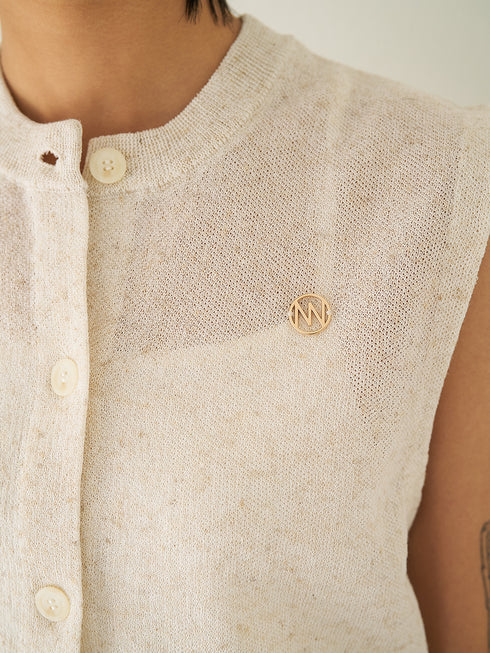 【 予約:5月下旬 】LINEN SHEER VEST /Y262-91061