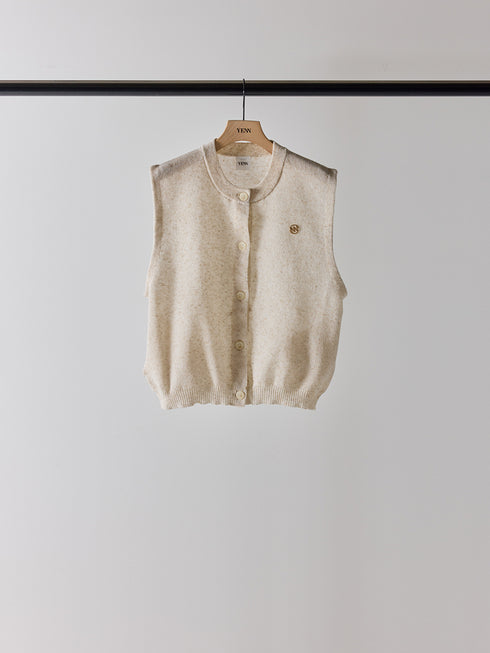【 予約:5月下旬 】LINEN SHEER VEST /Y262-91061
