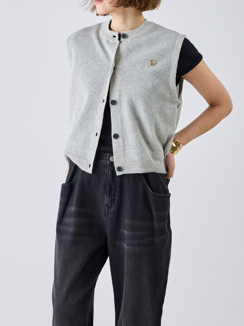 【 予約:5月下旬 】LINEN SHEER VEST /Y262-91061