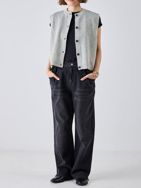 【 予約:5月下旬 】LINEN SHEER VEST /Y262-91061