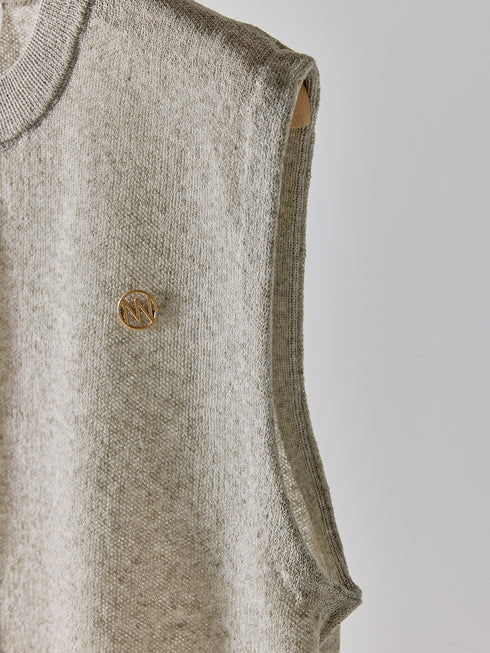 【 予約:5月下旬 】LINEN SHEER VEST /Y262-91061