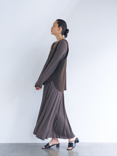 【 予約:6月中旬 】JERSEY FLARE DRESS /Y263-52084