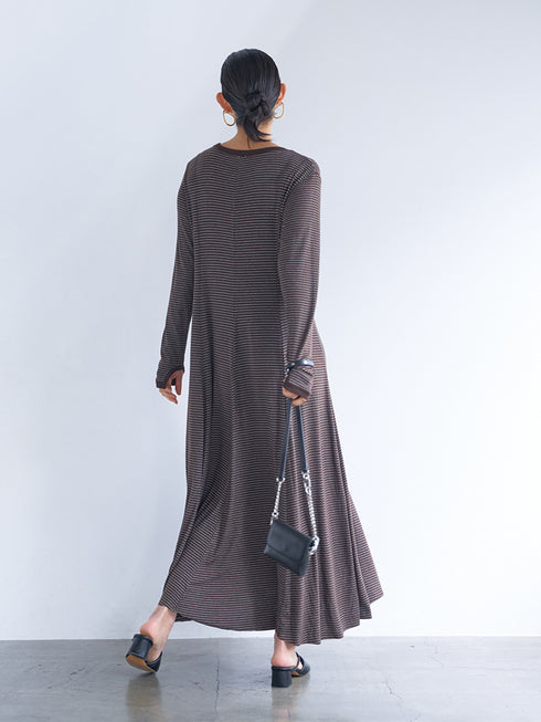 【 予約:6月中旬 】JERSEY FLARE DRESS /Y263-52084