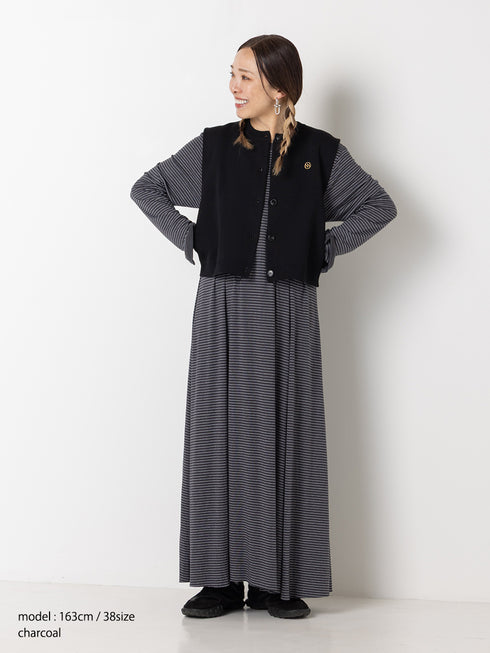 【 予約:6月中旬 】JERSEY FLARE DRESS /Y263-52084