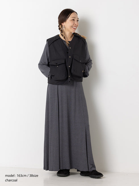 【 予約:6月中旬 】JERSEY FLARE DRESS /Y263-52084