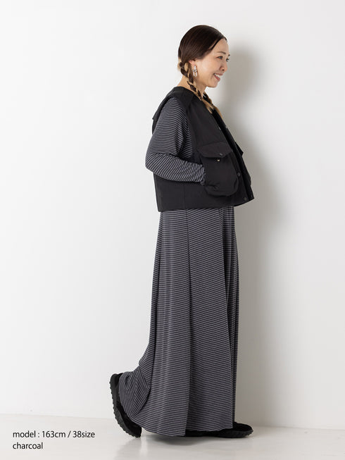 【 予約:6月中旬 】JERSEY FLARE DRESS /Y263-52084