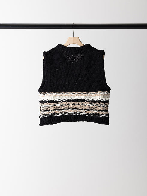 【 予約:8月中旬 】MOLE JACQUARD VEST /Y263-91099