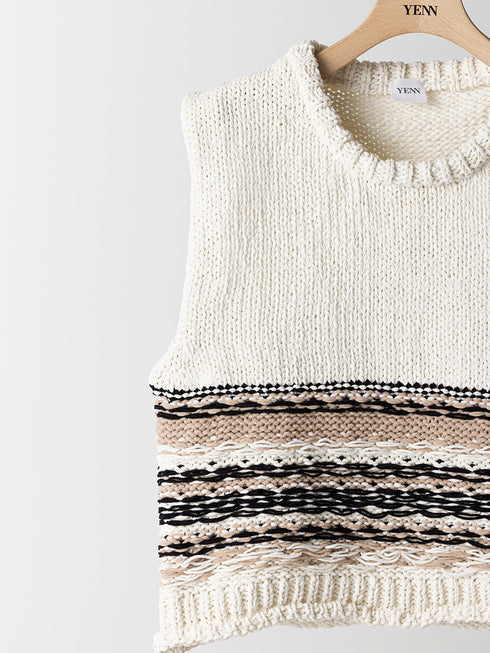 【 予約:8月中旬 】MOLE JACQUARD VEST /Y263-91099