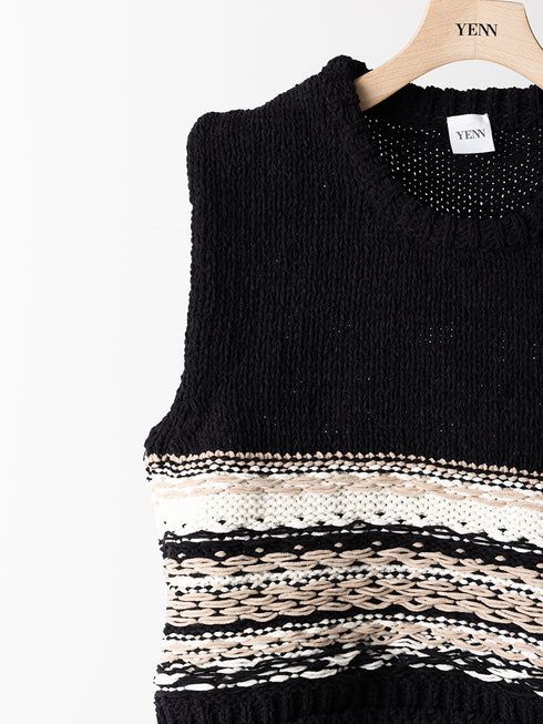 【 予約:8月中旬 】MOLE JACQUARD VEST /Y263-91099