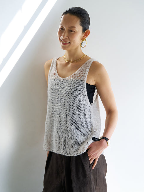 【 予約:8月中旬 】MOHAIR HAND VEST /Y263-91100