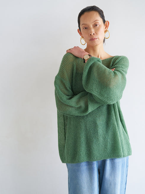 【 予約:9月中旬 】SHEER MOHAIR KNIT PO /Y263-91101