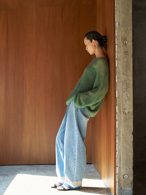 【 予約:9月中旬 】SHEER MOHAIR KNIT PO /Y263-91101