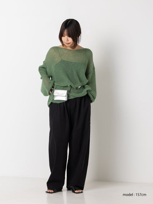 【 予約:9月中旬 】SHEER MOHAIR KNIT PO /Y263-91101