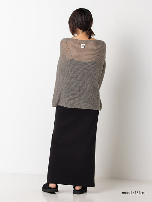 【 予約:9月中旬 】SHEER MOHAIR KNIT PO /Y263-91101