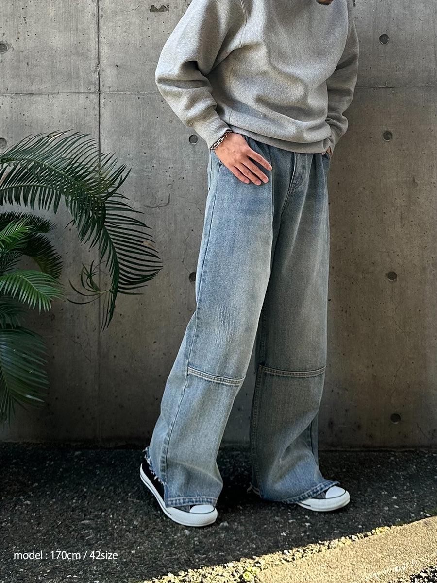 YENN HIGH RISE TUCK WIDE PANTS L/GRAY 36 YENN HIGH RISE TUCK WIDE