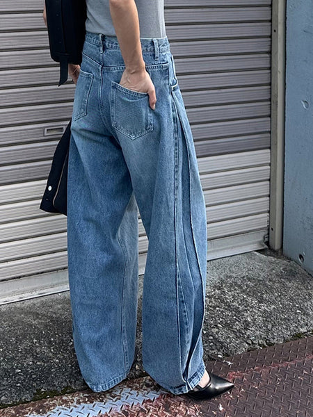 YENN デニムパンツ SIDE PLEATED DENIM PANTS Y243-31045-2 YENN｜サイド プリーツ デニム パンツ “SIDE PLEATED DENIM PT