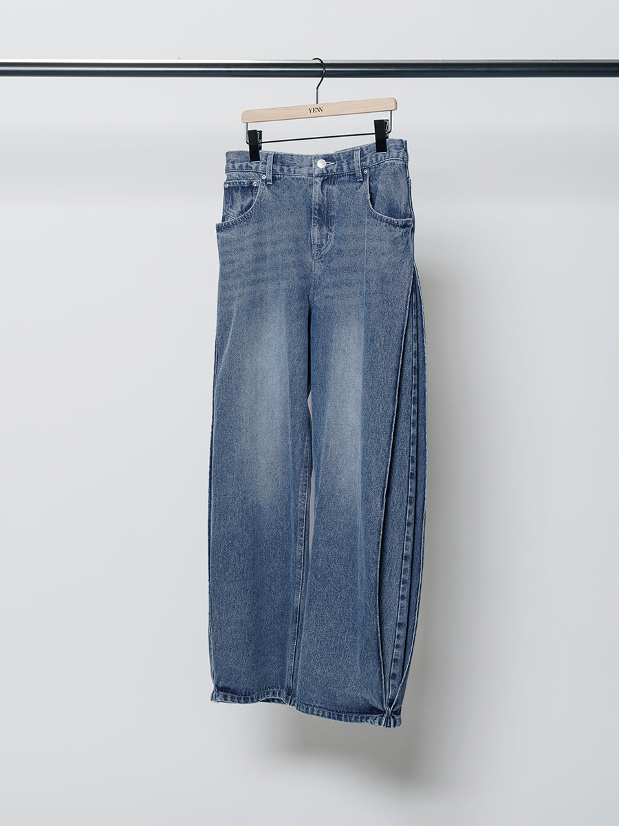 SIDE PLEATED DENIM PANTS / Y243-31045 – PERSON&PEOPLE ONLINE STORE