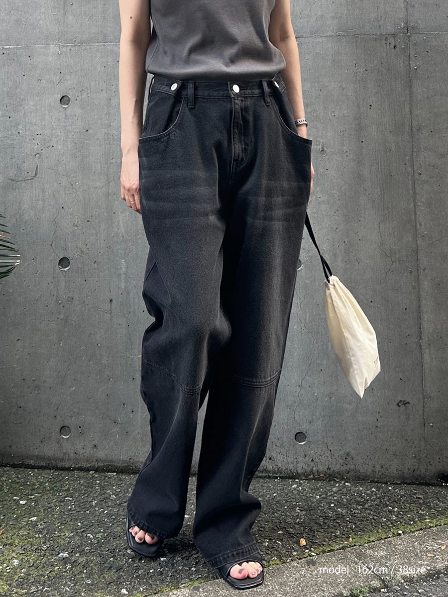 TUCK BELT DENIM PT /Y262-31064 – PERSON&PEOPLE ONLINE STORE